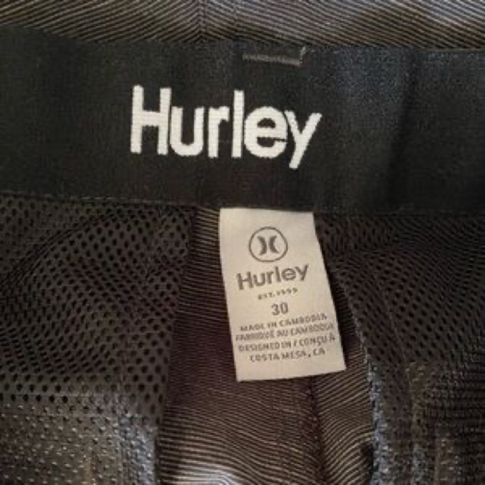 Hurley Men's Gray Flat Front Casual Shorts - Picture 4 of 4